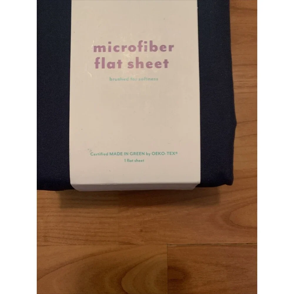 Pillowfort Full Microfiber Flat Sheet Solid Blue